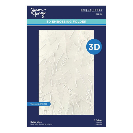 Spellbinders Sky's the Limit Flying Kites 3D Embossing Folder (E3D-136) Spellbinders Sky's the Limit Flying Kites 3D Embossing Folder (E3D-136)
