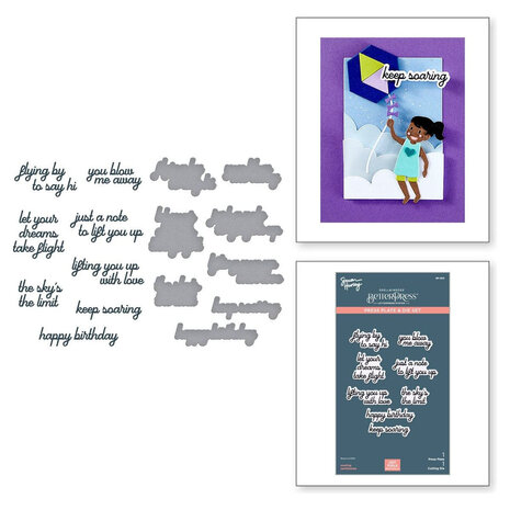 Spellbinders Sky's the Limit Soaring Sentiments BetterPress Plate & Die Set (BP-303) Spellbinders Sky's the Limit Soaring Sentiments BetterPress Plate & Die Set (BP-303)