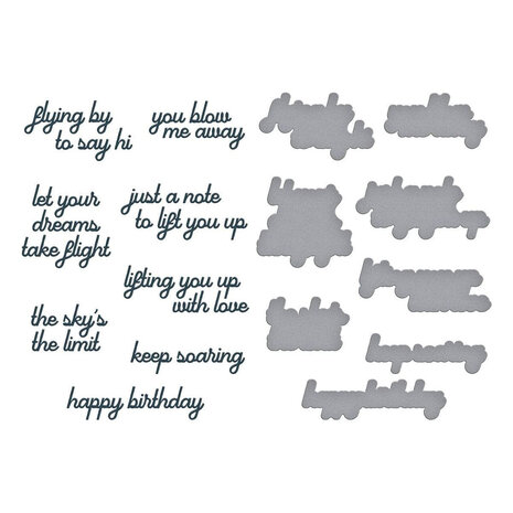 Spellbinders Sky's the Limit Soaring Sentiments BetterPress Plate & Die Set (BP-303) Spellbinders Sky's the Limit Soaring Sentiments BetterPress Plate & Die Set (BP-303)