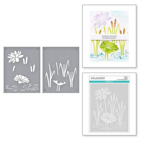 Spellbinders Jump for Joy Lily Pad Stencil (STN-090) Spellbinders Jump for Joy Lily Pad Stencil (STN-090)