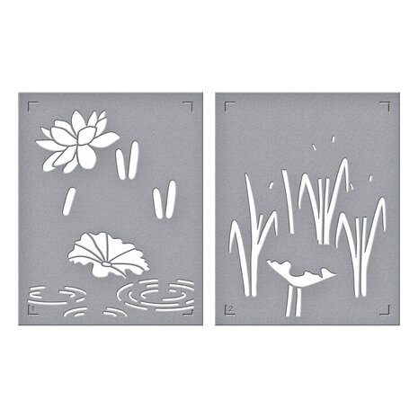 Spellbinders Jump for Joy Lily Pad Stencil (STN-090) Spellbinders Jump for Joy Lily Pad Stencil (STN-090)