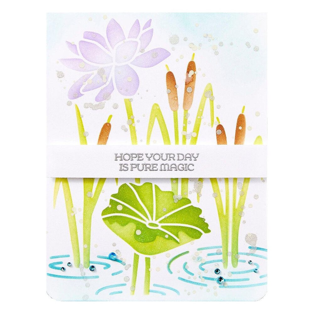 Spellbinders Jump for Joy Lily Pad Stencil (STN-090) Spellbinders Jump for Joy Lily Pad Stencil (STN-090)
