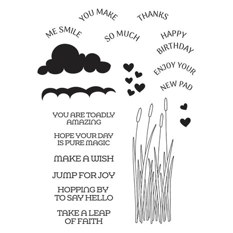 Spellbinders Jump for Joy Sentiments Clear Stamp (STP-239)
