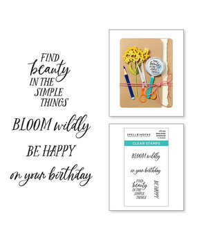 Spellbinders Field Notes Sentiments Clear Stamp (STP-242) Spellbinders Field Notes Sentiments Clear Stamp (STP-242)