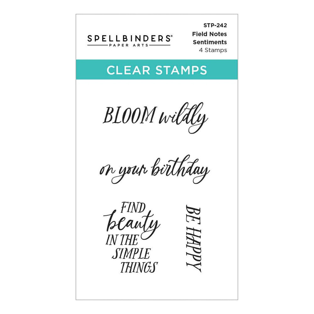 Spellbinders Field Notes Sentiments Clear Stamp (STP-242) Spellbinders Field Notes Sentiments Clear Stamp (STP-242)