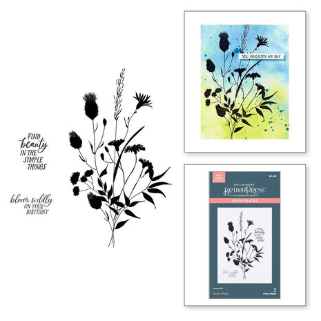Spellbinders Field Notes Bloom Wildly BetterPress Plate (BP-229) Spellbinders Field Notes Bloom Wildly BetterPress Plate (BP-229)