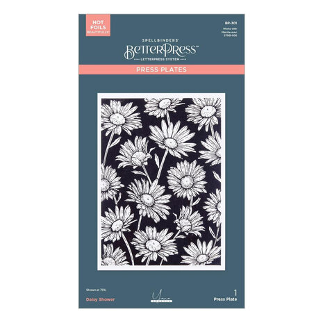 Spellbinders Yana's Daisies Daisy Shower Press Plate (BP-301)