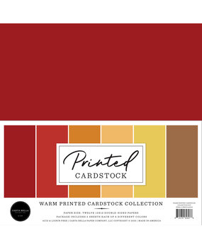 Carta Bella Warm 12x12 Inch Printed Cardstock (CBWPC440016) Carta Bella Warm 12x12 Inch Printed Cardstock (CBWPC440016)