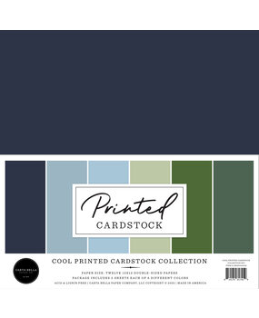 Carta Bella Cool 12x12 Inch Printed Cardstock (CBCPC441016) Carta Bella Cool 12x12 Inch Printed Cardstock (CBCPC441016)