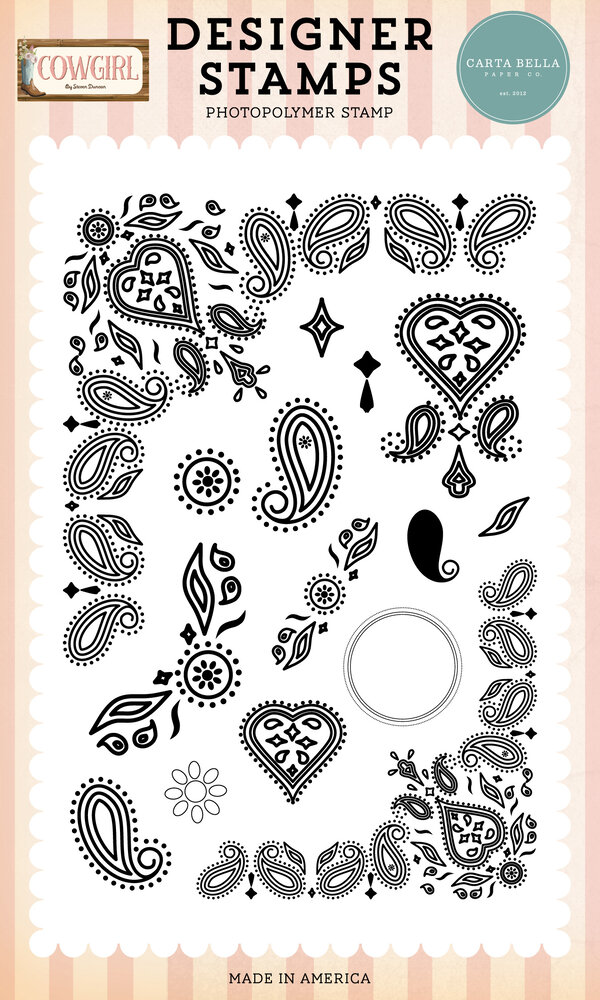 Carta Bella Cowgirl Clear Stamps Build A Bandana (CBCG436040)