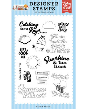 Echo Park Summer Break Clear Stamp Catching Some Rays (SBR426048)