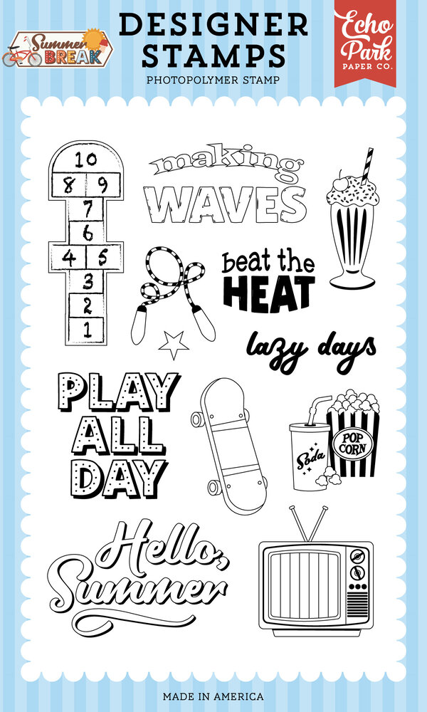 Echo Park Summer Break Clear Stamp Hopscotch (SBR426049) Echo Park Summer Break Clear Stamp Hopscotch (SBR426049)