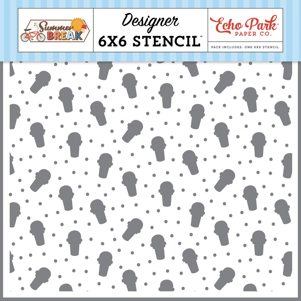 Echo Park Summer Break Stencil Sweet Treat Ice Cream (SBR426035) Echo Park Summer Break Stencil Sweet Treat Ice Cream (SBR426035)