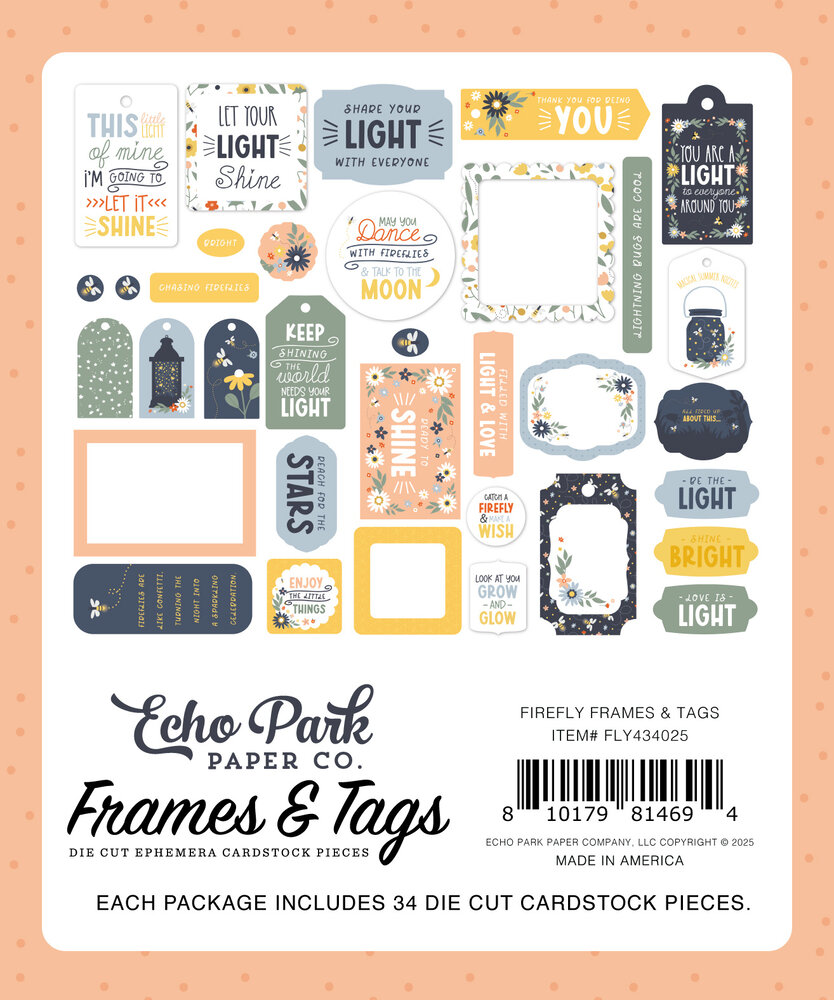 Echo Park Firefly Ephemera Frames & Tags (FLY434025) Echo Park Firefly Ephemera Frames & Tags (FLY434025)