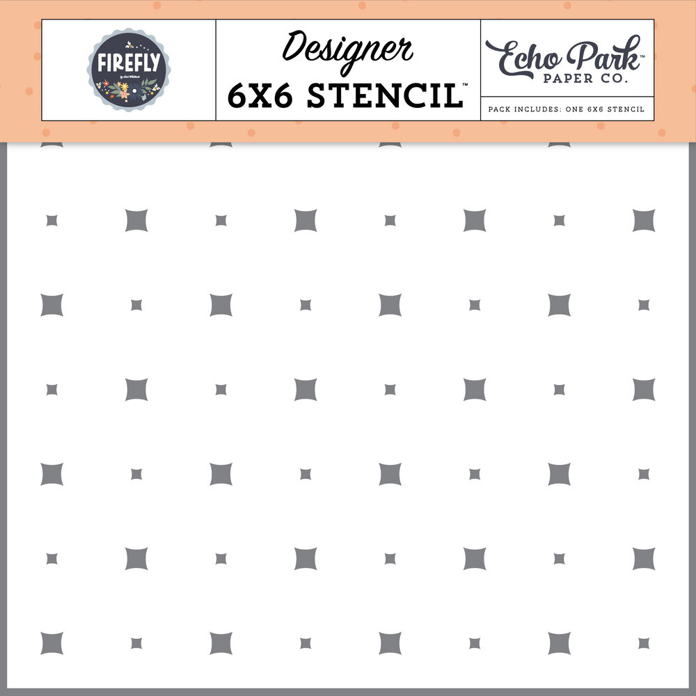 Echo Park Firefly Stencil Sparkle More Shine Bright (FLY434034)