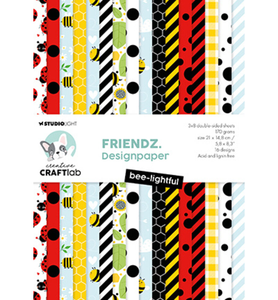 Creative Craftlab Friendz Bee-lightful A5 Paper Pad (CCL-FR-DPP317) Creative Craftlab Friendz Bee-lightful A5 Paper Pad (CCL-FR-DPP317)