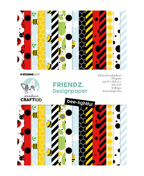 Creative Craftlab Friendz Bee-lightful A5 Paper Pad (CCL-FR-DPP317) Creative Craftlab Friendz Bee-lightful A5 Paper Pad (CCL-FR-DPP317)