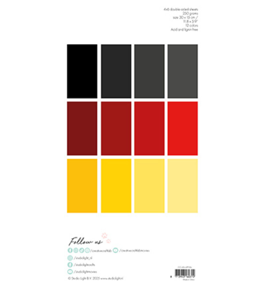 Creative Craftlab Essentials Bees & Bugs Slimline Unicolor Paper Pad (CCL-ES-UPP316)