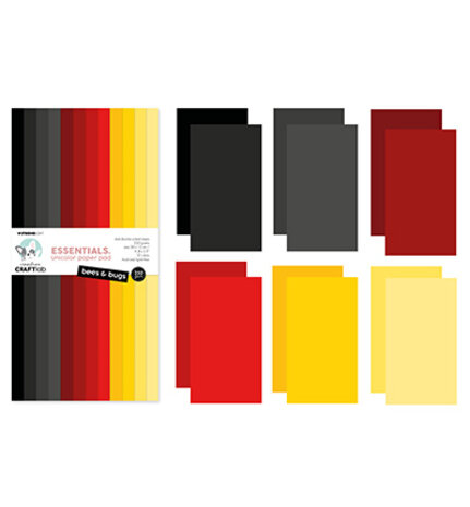 Creative Craftlab Essentials Bees & Bugs Slimline Unicolor Paper Pad (CCL-ES-UPP316)