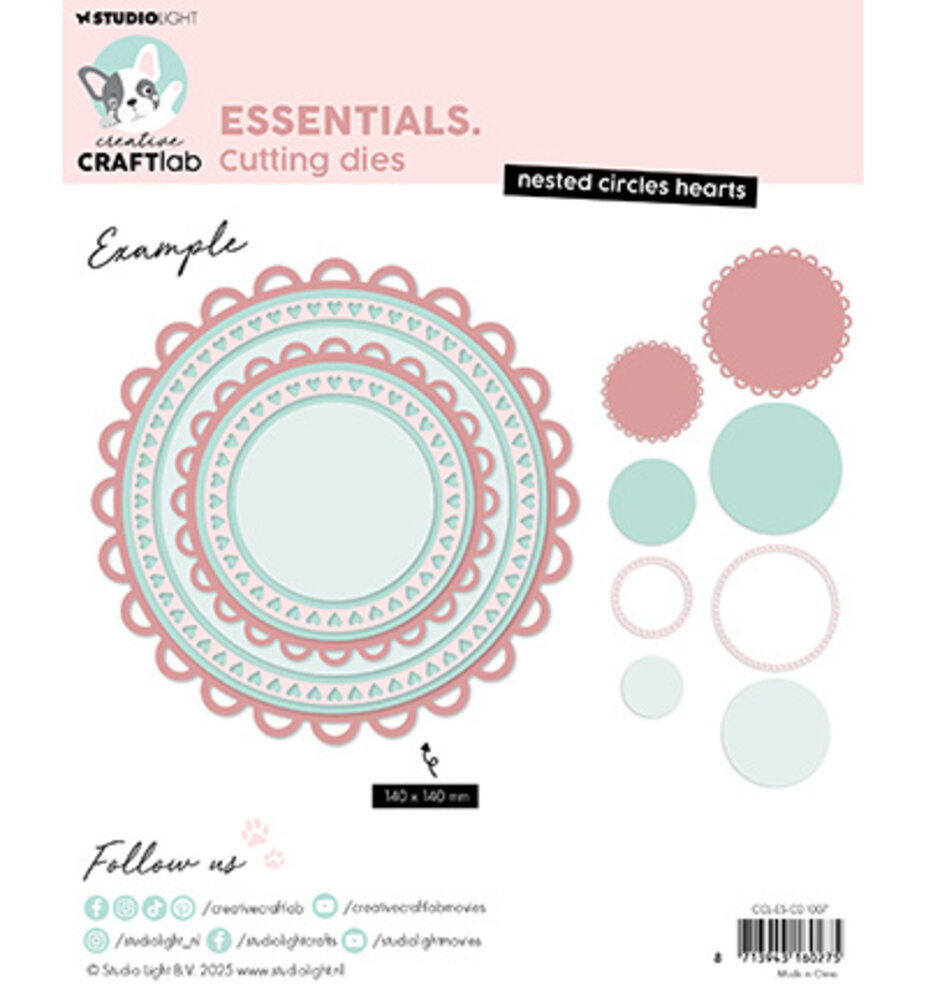 Creative Craftlab Essentials Dies Nested Circles Hearts (CCL-ES-CD1007) Creative Craftlab Essentials Dies Nested Circles Hearts (CCL-ES-CD1007)