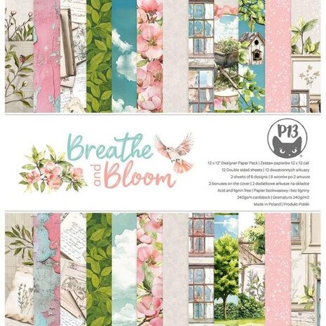 P13 Breathe and Bloom 12x12 Inch Paper Pad (P13-BLO-08) P13 Breathe and Bloom 12x12 Inch Paper Pad (P13-BLO-08)