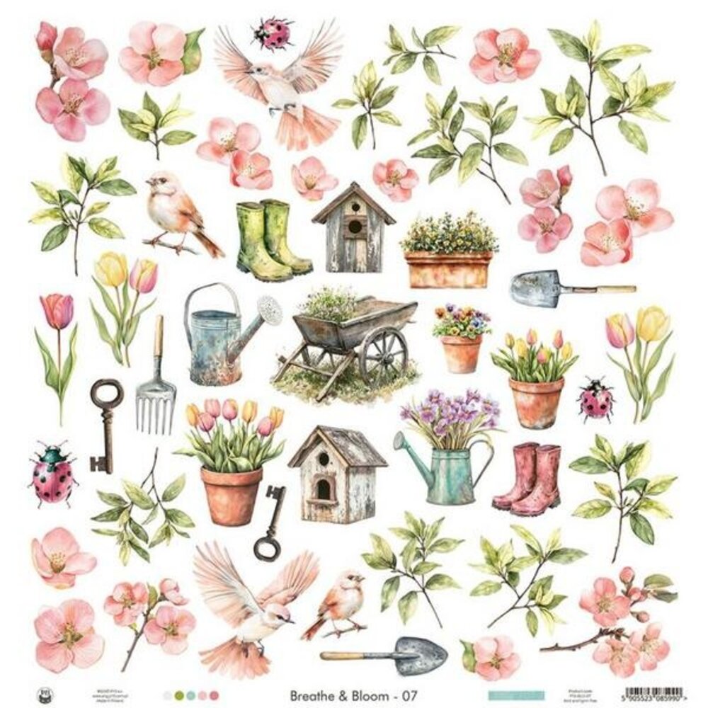 P13 Breathe and Bloom 12x12 Inch Paper Pad (P13-BLO-08) P13 Breathe and Bloom 12x12 Inch Paper Pad (P13-BLO-08)