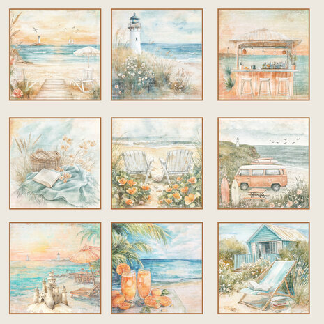 Reprint The Beach 8x8 Inch Paper Pack (RPM068) Reprint The Beach 8x8 Inch Paper Pack (RPM068)