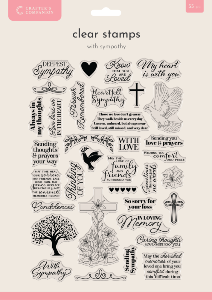 Crafter's Companion With Sympathy Clear Stamps (CC-CA-ST-WISY) Crafter's Companion With Sympathy Clear Stamps (CC-CA-ST-WISY)