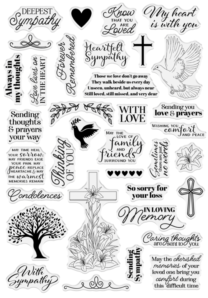 Crafter's Companion With Sympathy Clear Stamps (CC-CA-ST-WISY) Crafter's Companion With Sympathy Clear Stamps (CC-CA-ST-WISY)