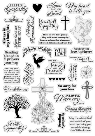 Crafter's Companion With Sympathy Clear Stamps (CC-CA-ST-WISY) Crafter's Companion With Sympathy Clear Stamps (CC-CA-ST-WISY)