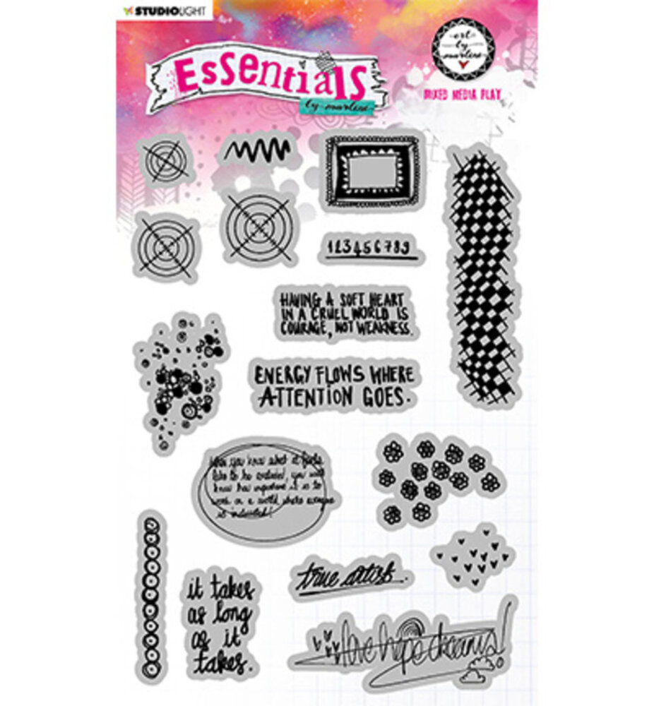 Studio Light Essentials Cling Stamp Mixed Media Play (ABM-ES-STAMP131) Studio Light Essentials Cling Stamp Mixed Media Play (ABM-ES-STAMP131)