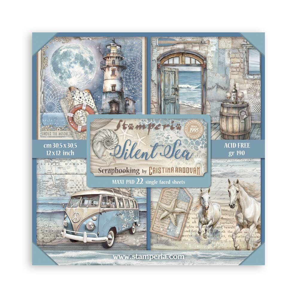 Stamperia Silent Sea 12x12 Inch Single Face Paper Pack (SBBXLB24) Stamperia Silent Sea 12x12 Inch Single Face Paper Pack (SBBXLB24)