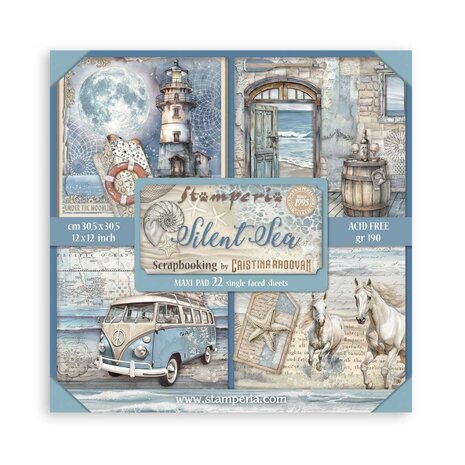 Stamperia Silent Sea 12x12 Inch Single Face Paper Pack (SBBXLB24) Stamperia Silent Sea 12x12 Inch Single Face Paper Pack (SBBXLB24)