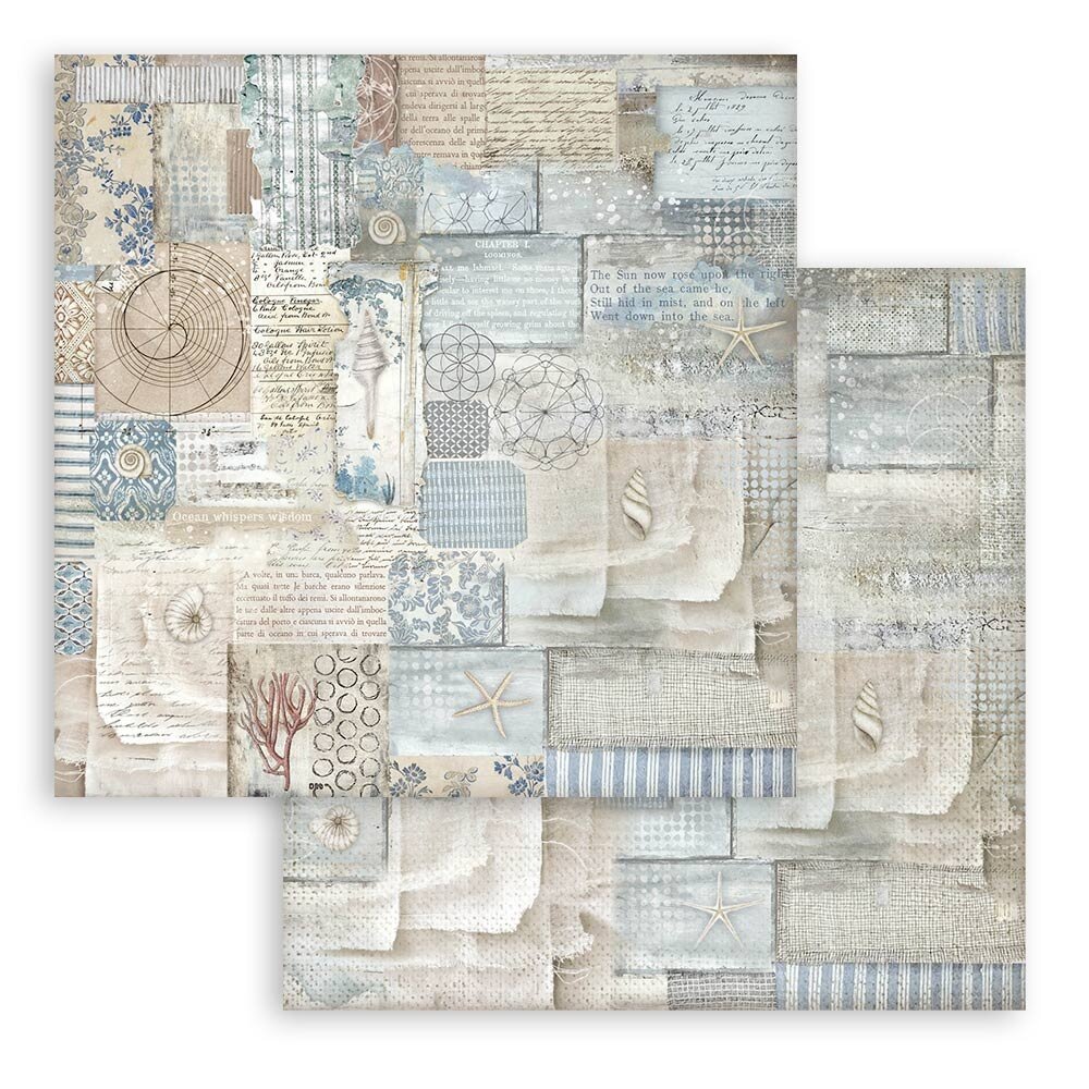Stamperia Silent Sea Backgrounds 8x8 Inch Paper Pack (SBBS126)