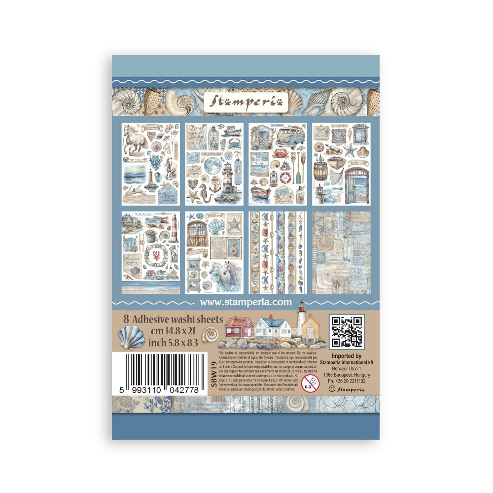 Stamperia Silent Sea A5 Washi Pad (SBW19) Stamperia Silent Sea A5 Washi Pad (SBW19)