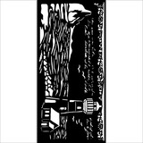 Stamperia Silent Sea Thick Stencil 12x25cm Lighthouse (KSTDL117)
