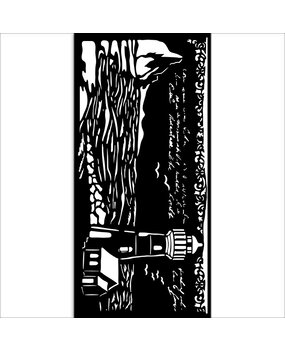 Stamperia Silent Sea Thick Stencil 12x25cm Lighthouse (KSTDL117)