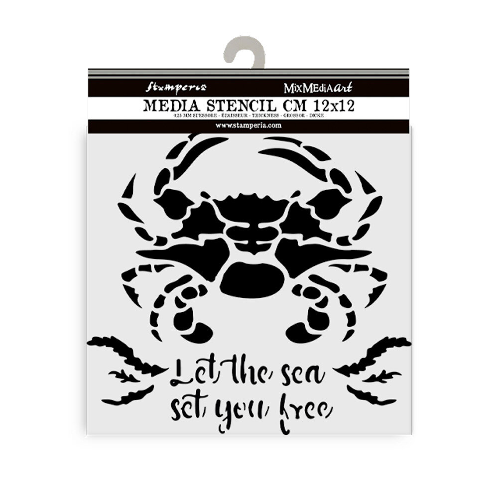 Stamperia Silent Sea Thick Stencil 12x12cm Crab (KSTDS37) Stamperia Silent Sea Thick Stencil 12x12cm Crab (KSTDS37)