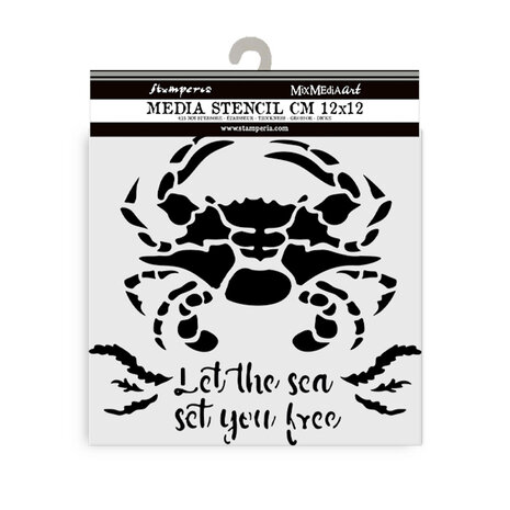Stamperia Silent Sea Thick Stencil 12x12cm Crab (KSTDS37) Stamperia Silent Sea Thick Stencil 12x12cm Crab (KSTDS37)