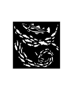 Stamperia Silent Sea Thick Stencil 12x12cm Fish (KSTDS40)
