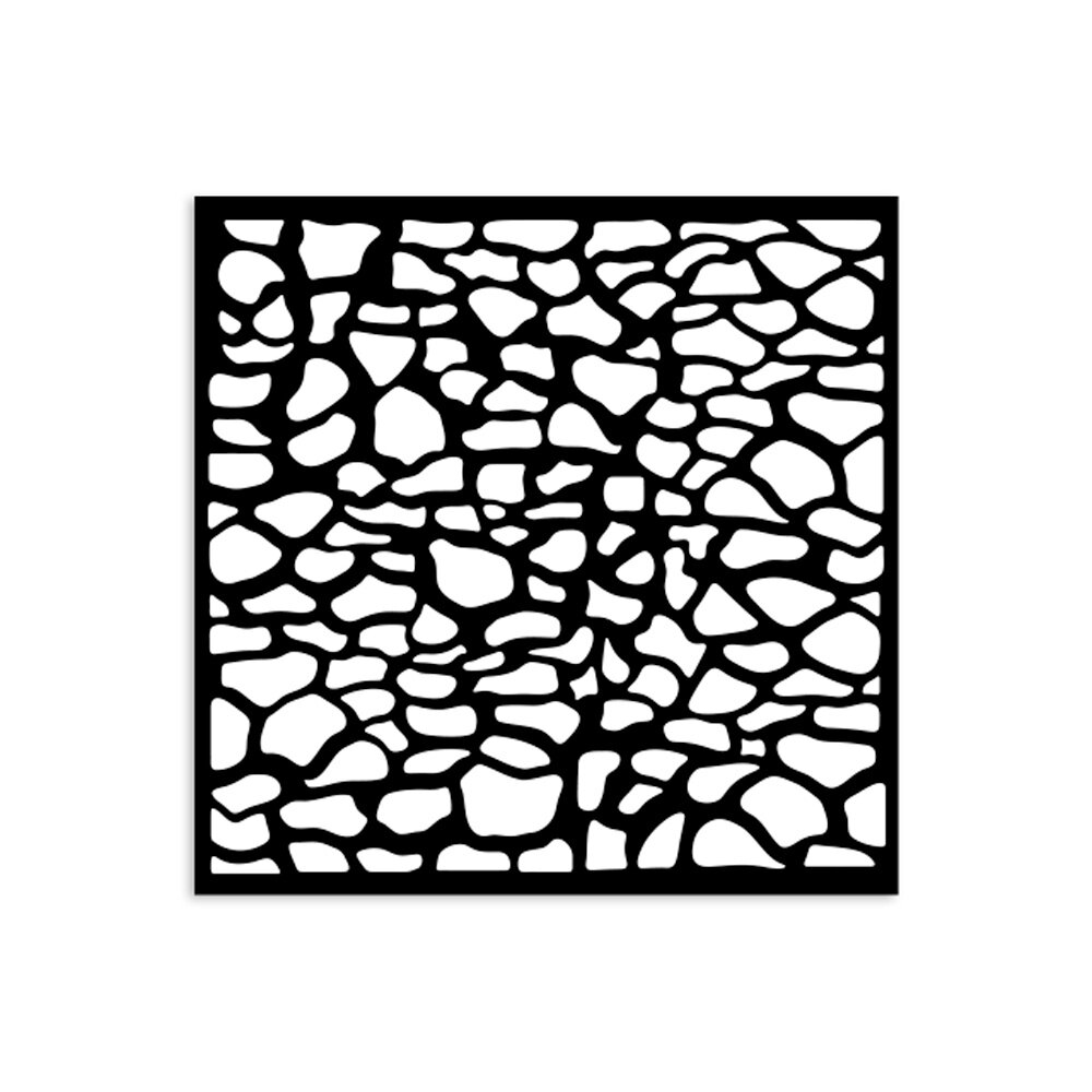 Stamperia Silent Sea Village Thick Stencil 12x12cm Stones Pattern (KSTDS45) Stamperia Silent Sea Village Thick Stencil 12x12cm Stones Pattern (KSTDS45)