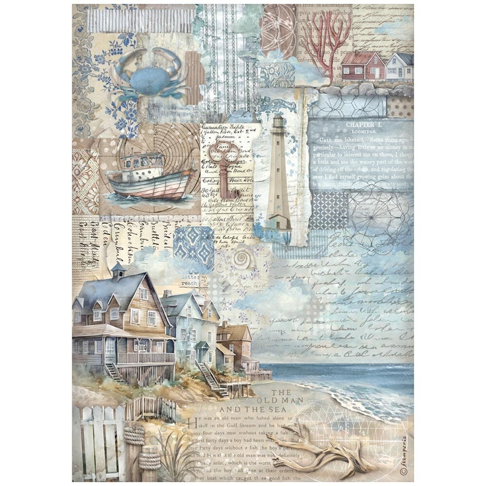 Stamperia Silent Sea A4 Rice Paper Landscape (DFSA41026)