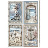 Stamperia Silent Sea A4 Rice Paper 4 Cards (DFSA41029)