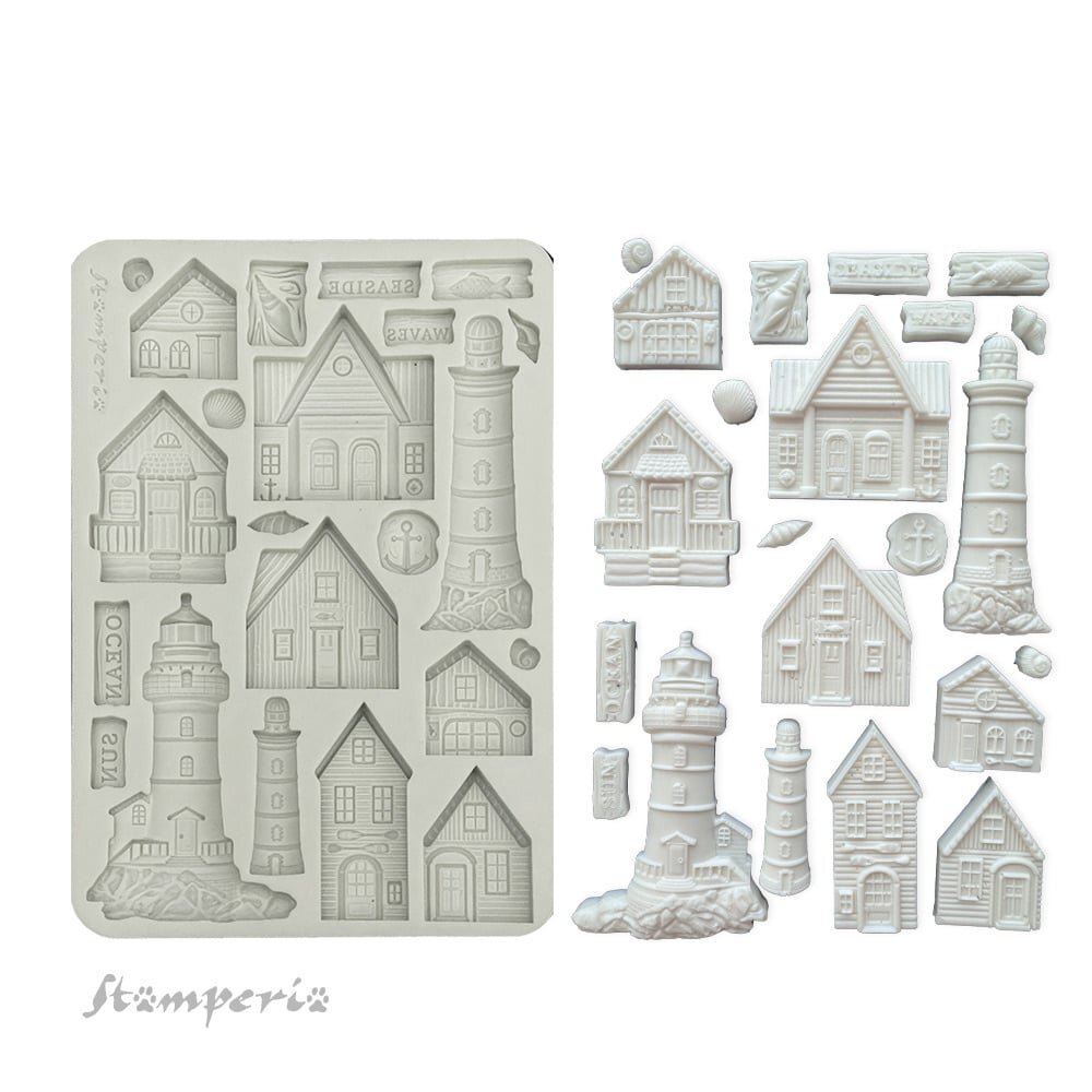 Stamperia Silent Sea A5 Silicon Mold Houses and Lighthouse (KACMA577) Stamperia Silent Sea A5 Silicon Mold Houses and Lighthouse (KACMA577)