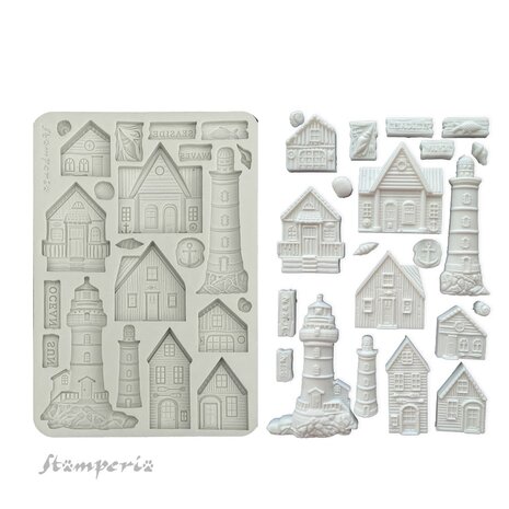 Stamperia Silent Sea A5 Silicon Mold Houses and Lighthouse (KACMA577) Stamperia Silent Sea A5 Silicon Mold Houses and Lighthouse (KACMA577)
