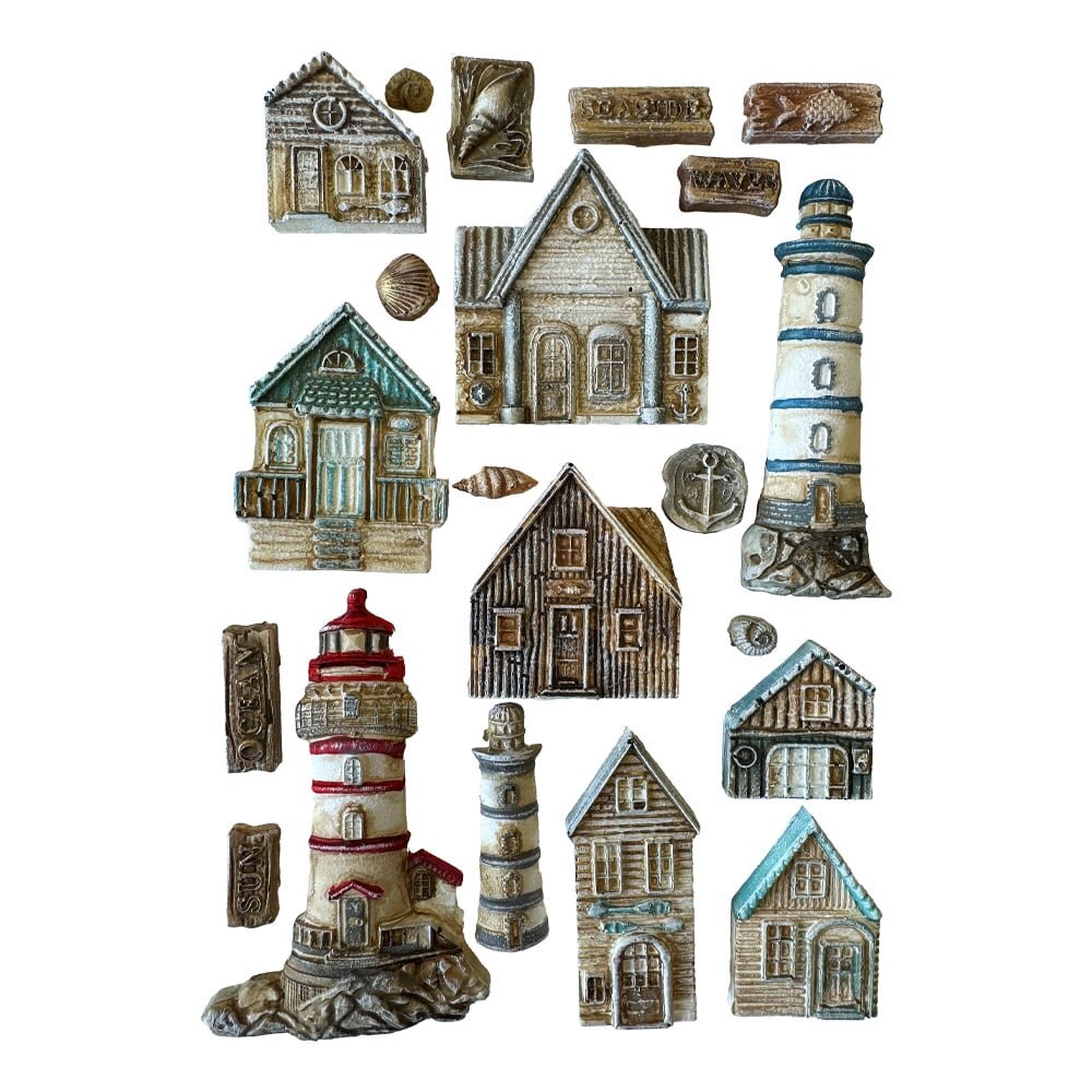 Stamperia Silent Sea A5 Silicon Mold Houses and Lighthouse (KACMA577) Stamperia Silent Sea A5 Silicon Mold Houses and Lighthouse (KACMA577)
