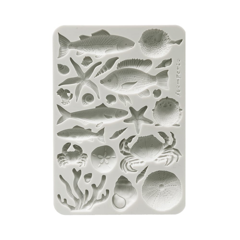 Stamperia Silent Sea A5 Silicon Mold Shells and Fish (KACMA578) Stamperia Silent Sea A5 Silicon Mold Shells and Fish (KACMA578)