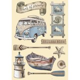 Stamperia Silent Sea Wooden Shapes A5 Endless Blue (KLSP182)