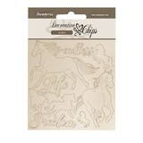 Stamperia Silent Sea Decorative Chips Horses (SCB261)