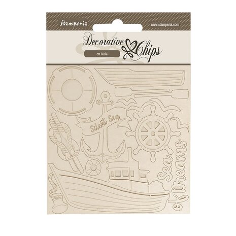 Stamperia Silent Sea Decorative Chips Boat (SCB263)